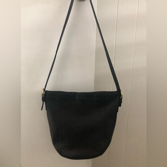 Coach Vintage Monterey Hobo Black Leather Bucket Bag - Picture 6 of 13